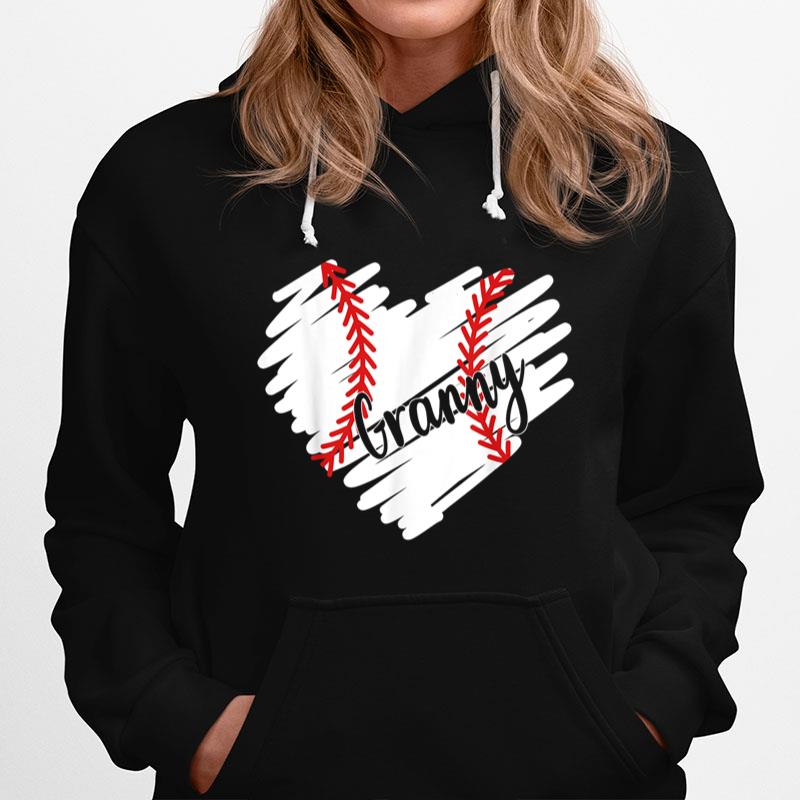 Baseball Granny Heart Ball Happy Mothers Day Women Grandma Hoodie