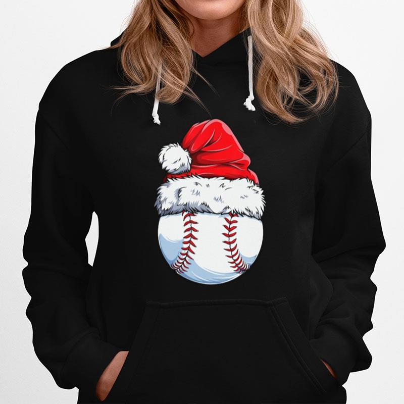 Baseball Santa Hat Christmas Hoodie