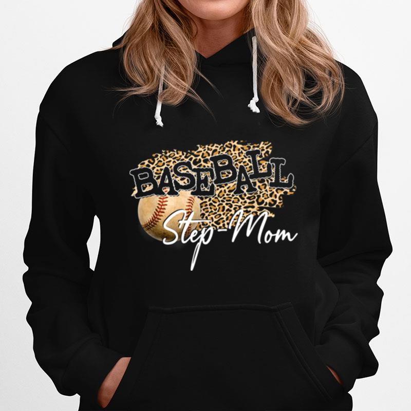 Baseball Stepmom Leopard Mothers Day Hoodie