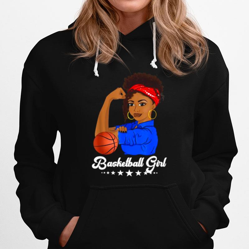 Basketball Black Girl Vintage Love Afro Basketball Girls Hoodie