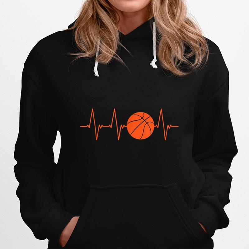 Basketball Heartbeat Bball Gift Hoodie