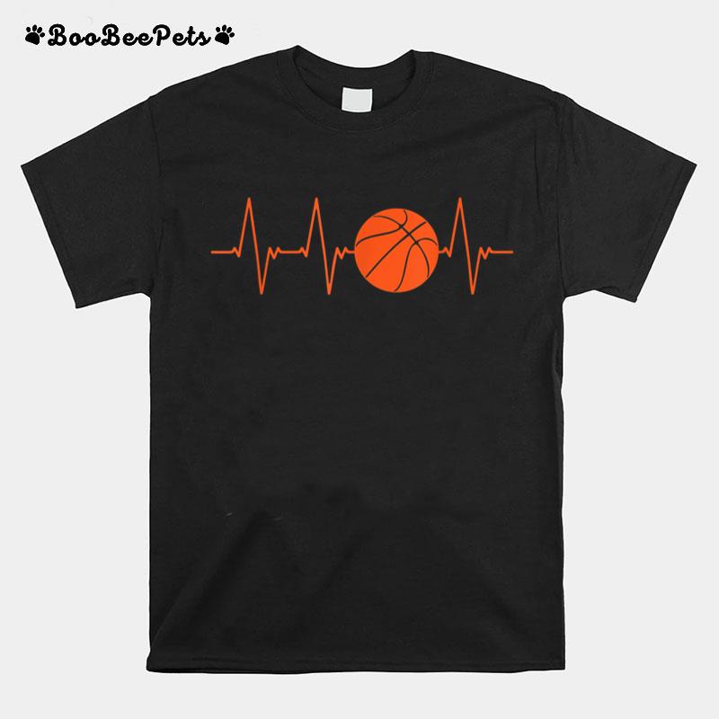 Basketball Heartbeat Bball Gift T-Shirt