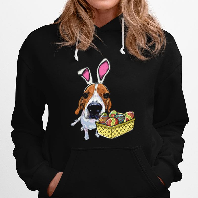 Beagle Dog Bunny Ears Easter Eggs T-Shirt