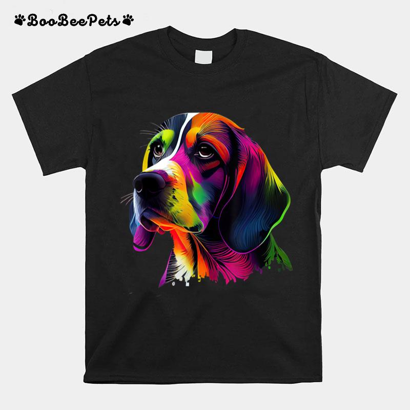 Beagle Lovers Pop Art Beagle Design Funny Beagle T-Shirt