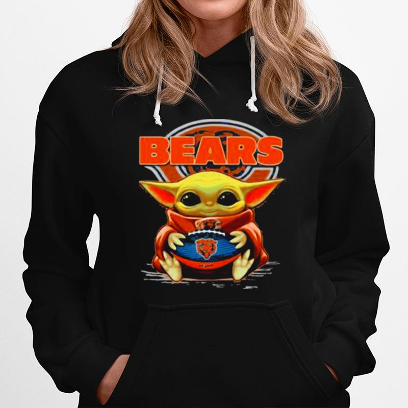 Bears Baby Yoda Football Hoodie