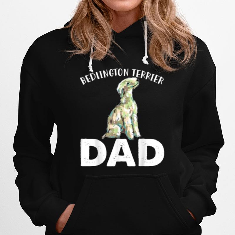 Bedlington Terrier Dad Unique Hand Drawn Hoodie