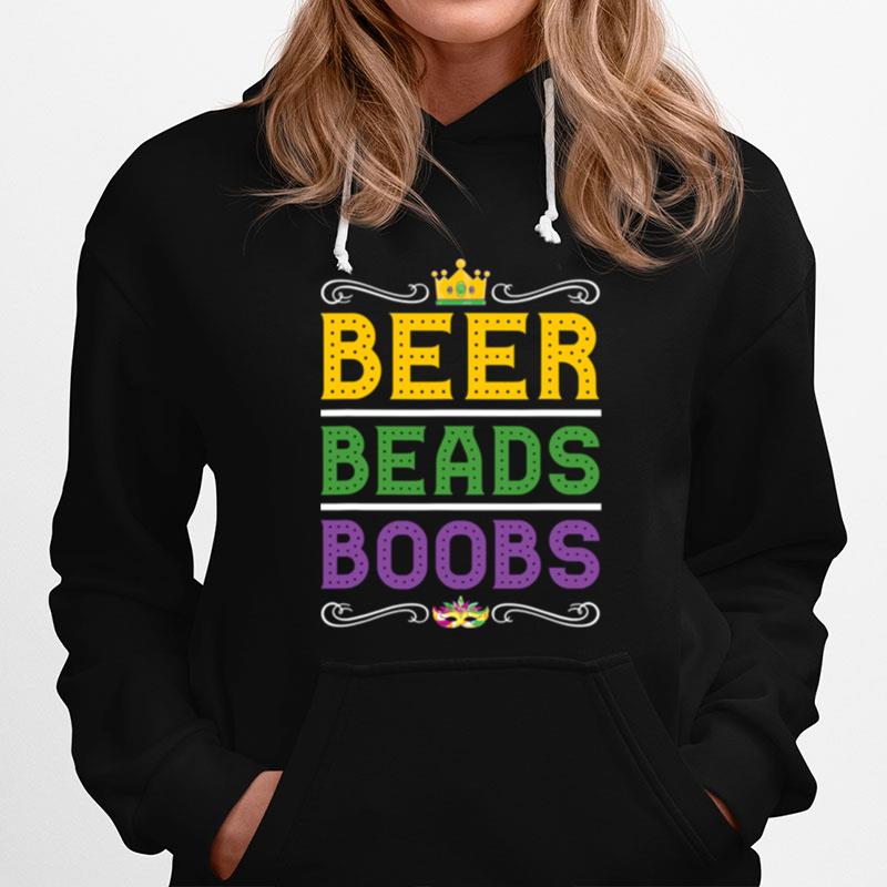 Beer Bead Boobs Carnival Party Mardi Gras Hoodie