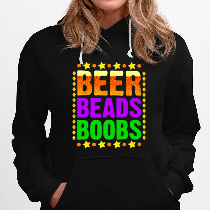 Beer Beads Boobs Mardi Gras New Orleans Hoodie