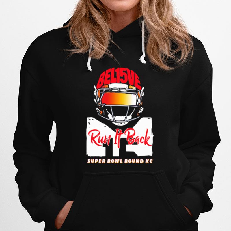 Bel15Ve Run It Back Super Bowl Bound Kc Baseball Hoodie