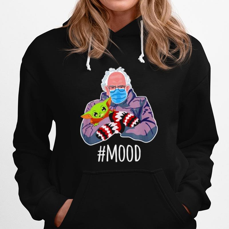 Bernie Sanders Hug Baby Yoda Mood Hoodie