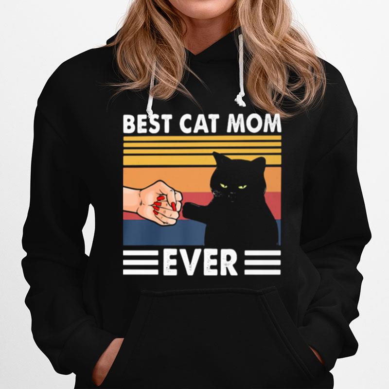 Best Cat Mom Ever Black Cat Vintage Hoodie