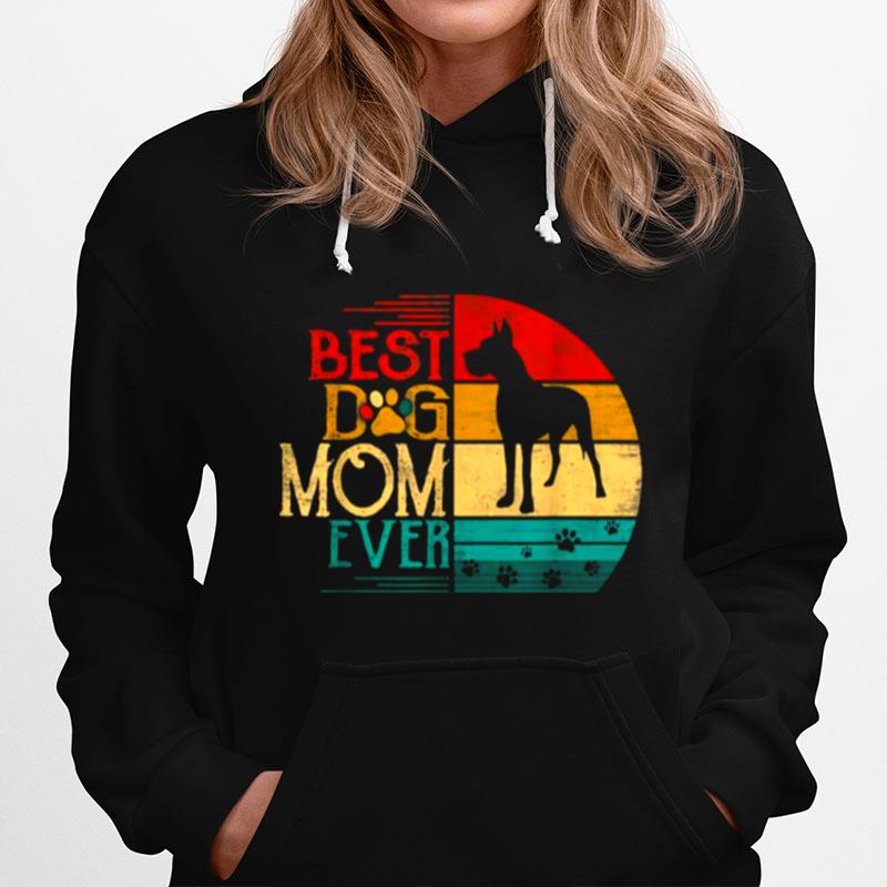 Best Dog Mom Ever Dane Vintage Dog Hoodie