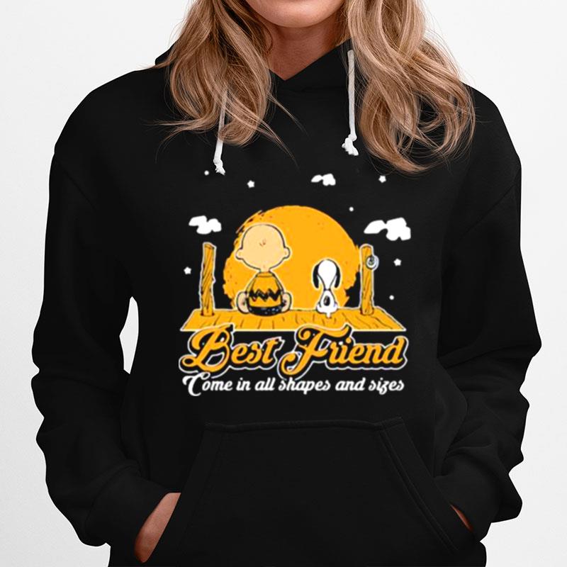 Best Friend Come In All Shapes And Sizes Moon Snoopy Charlie Hoodie