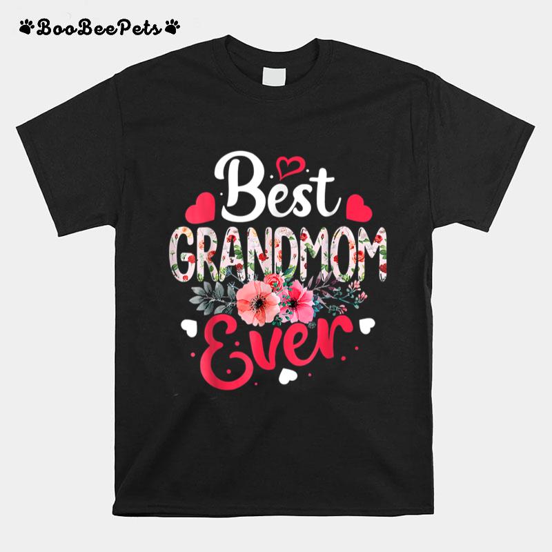 Best Grandmom Ever Funny Flower Mother's Day Clothing T-Shirt