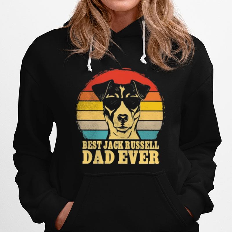 Best Jack Russell Dad Ever Sunset Retro Hoodie