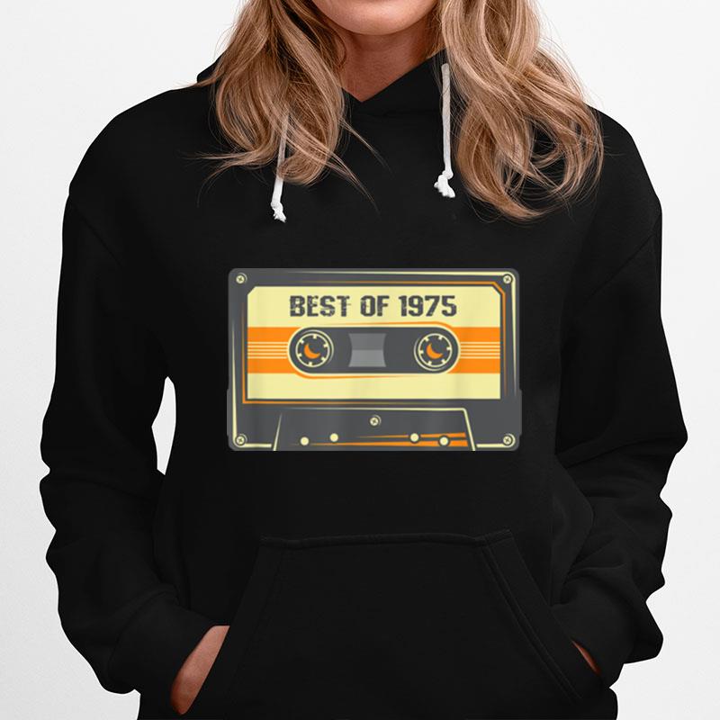 Best Of 1975 46 Years Old Birthday Mix Audio Tape Retro Hoodie