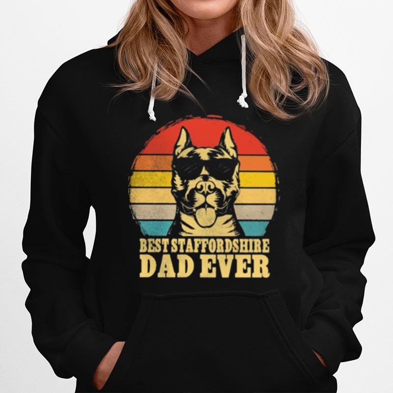 Best Staffordshire Dad Ever Sunset Retro Hoodie