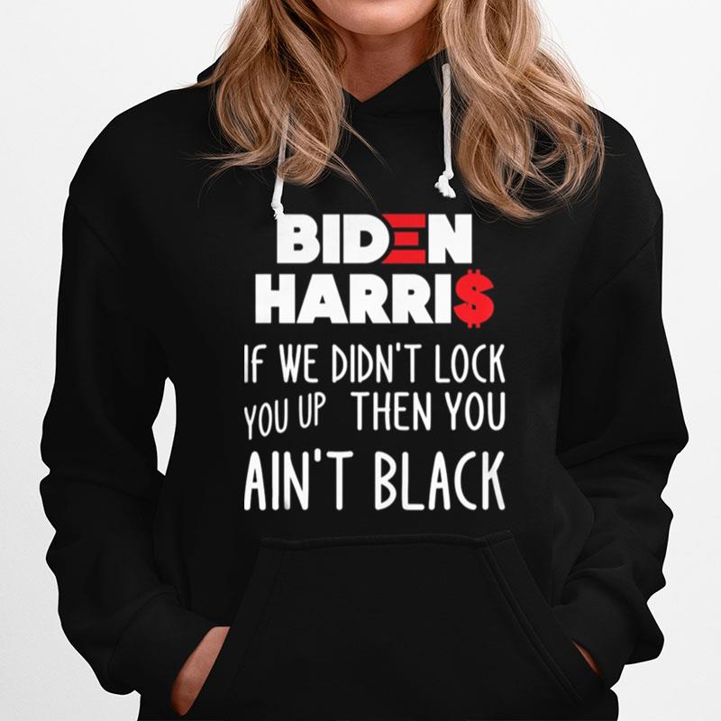 Biden Harris If We Didn'T Lock You Up Then You Ain'T Black Hoodie