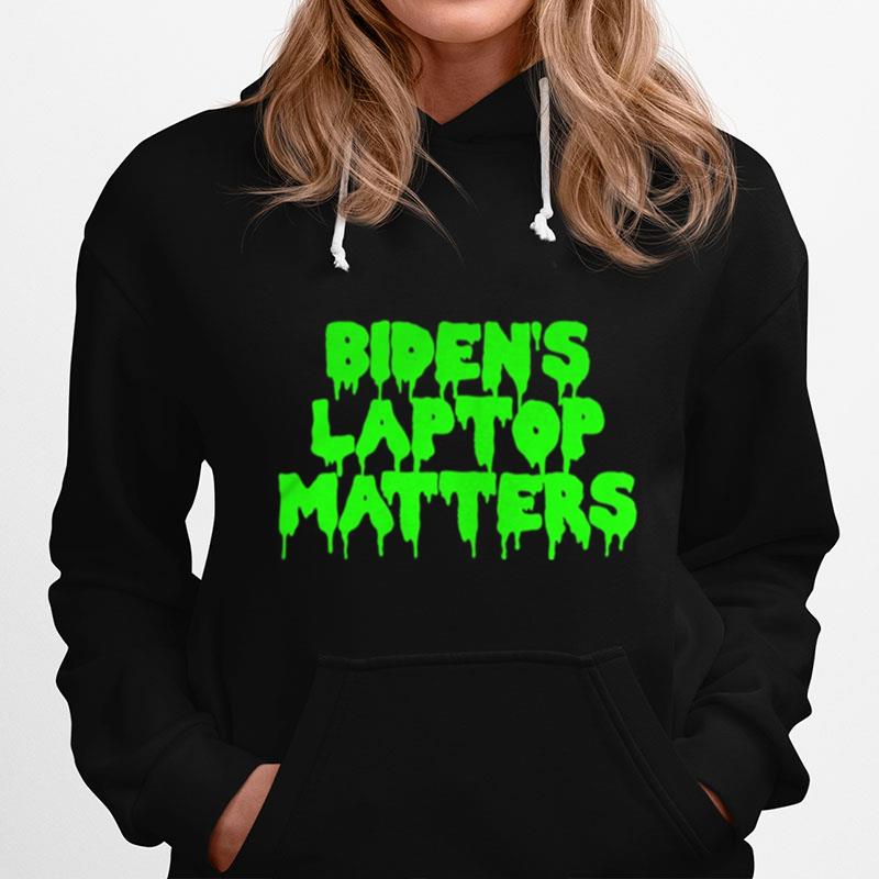 Bidens Laptop Matters Political Swamp Green Hoodie