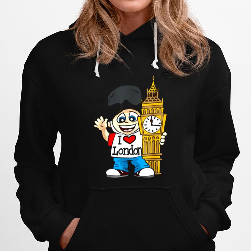 Big Ben United Kingdom England I Love London Hoodie