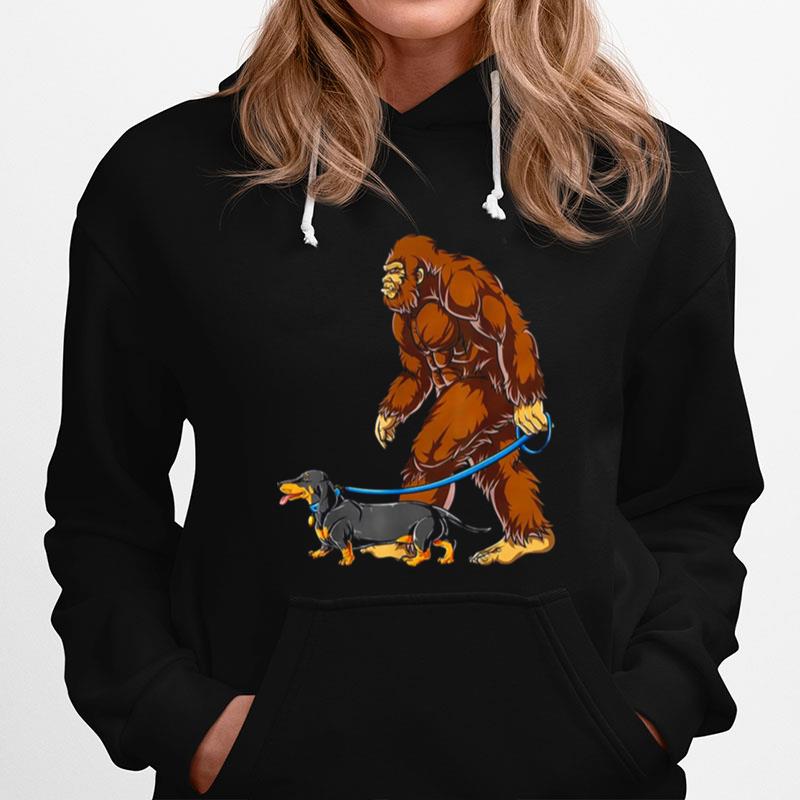 Bigfoot Dog Walk Dachshund T-Shirt