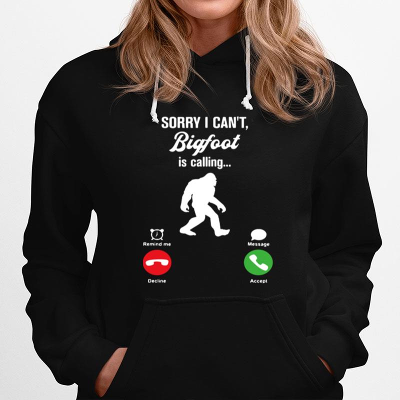 Bigfoot Is Calling Remind Message Hoodie