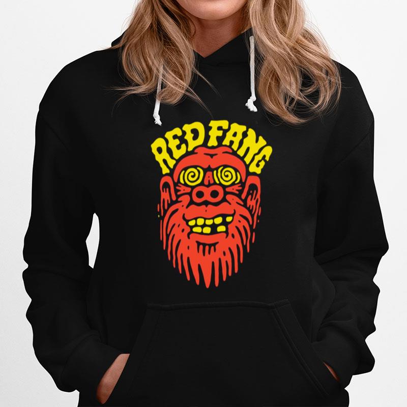 Bigfoot Logo Design Red Fang Hoodie