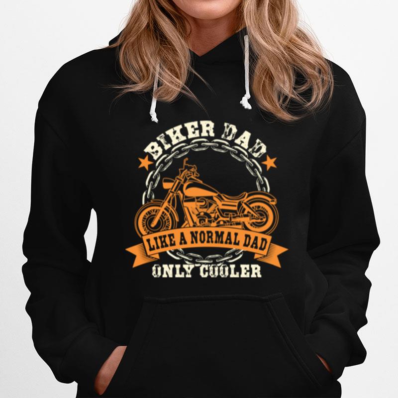 Biker Dad Fathers Day Biker Fathers Motorcycle Dad Hoodie