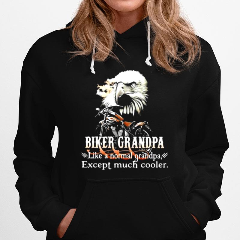 Biker Grandpa Like A Normal Grandpa Except Much Cooler Owl T-Shirt