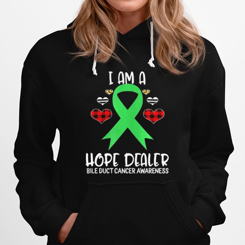 Bile Duct Cancer Awareness Ribbon I Am A Hope Dealer Leopard Hoodie