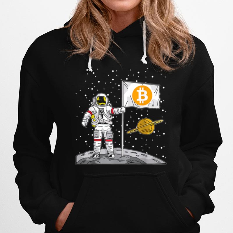 Bitcoin Astronaut To The Moon Blockchain Crypto Hoodie