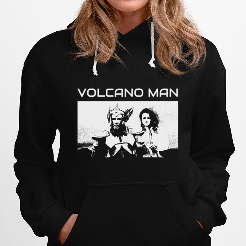 Black And White Art Volcano Man Fire Saga Eurovision Hoodie