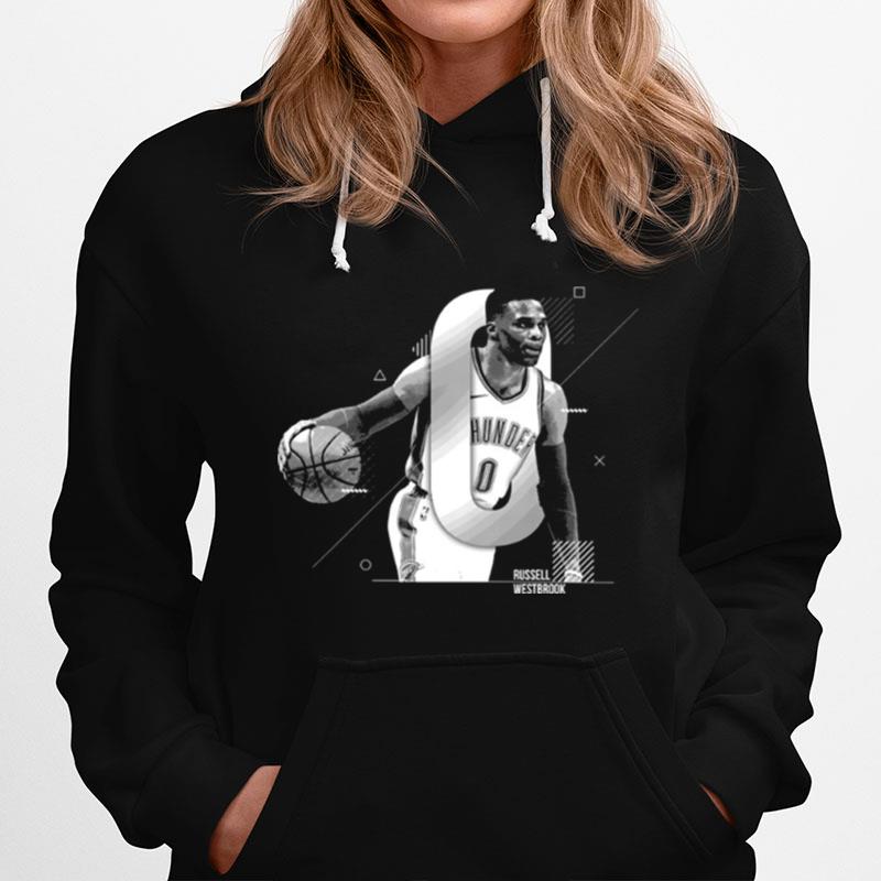 Black And White Design Russell Westbrook Basketball Hoodie