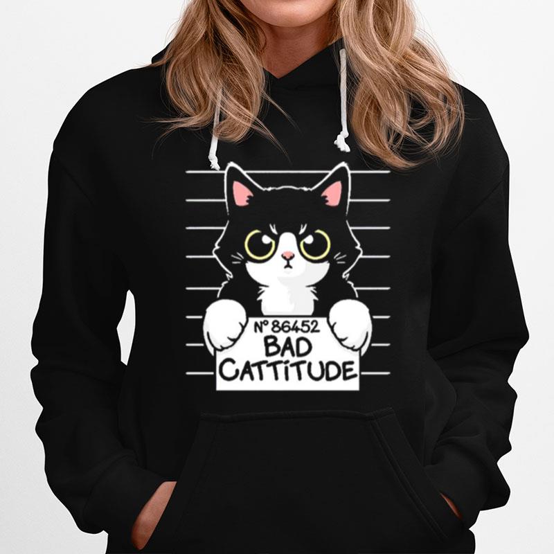 Black Cat Bad Cattitude Hoodie