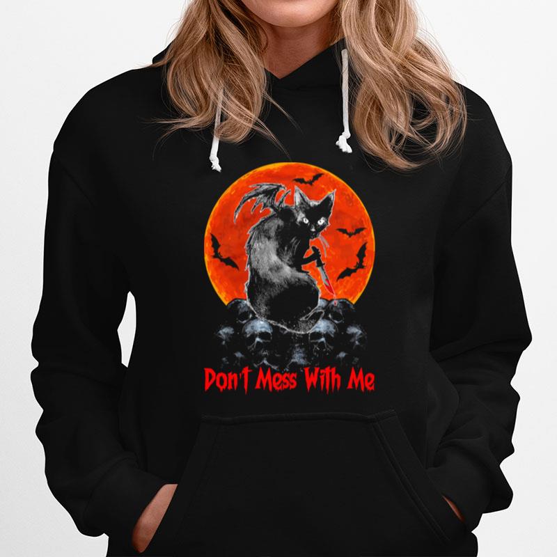 Black Cat Michael Myers Dont Mess With Me Halloween T-Shirt