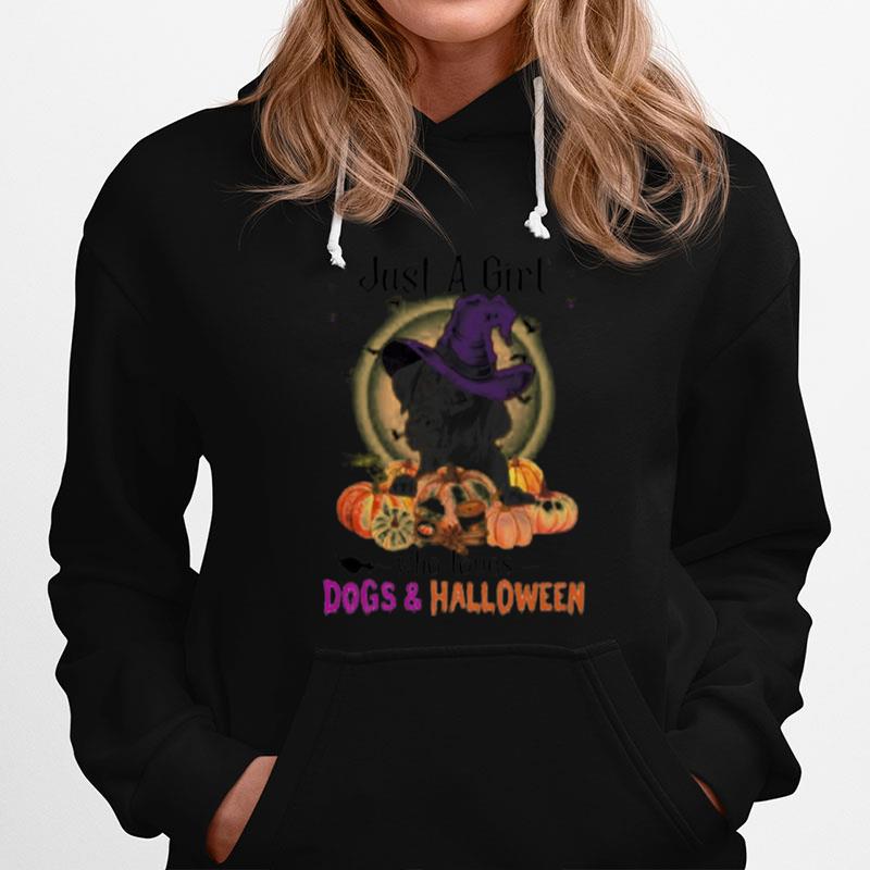 Black Labrador Just A Girl Who Loves Dogs And Halloween T-Shirt