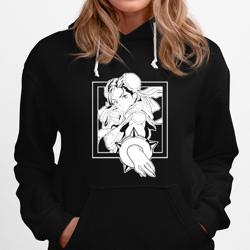 Black N White Chun Li Street Fighter Hoodie