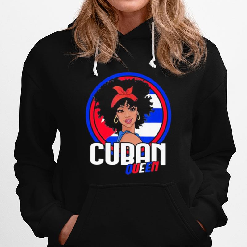 Black Women Cuban Queen With Patria Y Vida Cuba Libre Hoodie