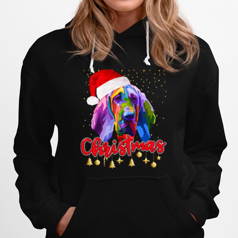 Bloodhound Dog Santa Hat Christmas Hoodie