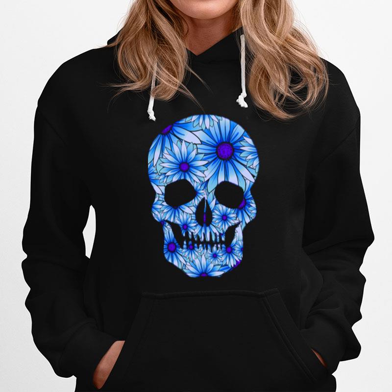 Blue Skull Dia De Los Muertos Day Of The Dead Hoodie