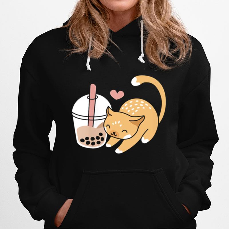 Boba Tea Kawaii Cat Bubble Tea Hoodie