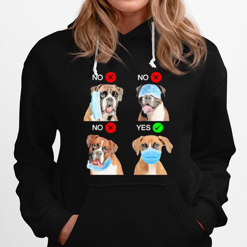 Boxer Dogs Right Way To Wear Mask Hoodie