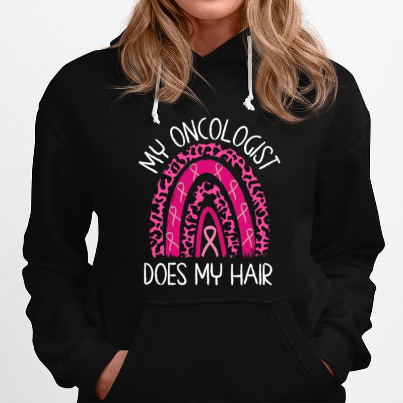 Breast Cancer Awareness Pink Ribbon Leopard Rainbow Chemo Hoodie