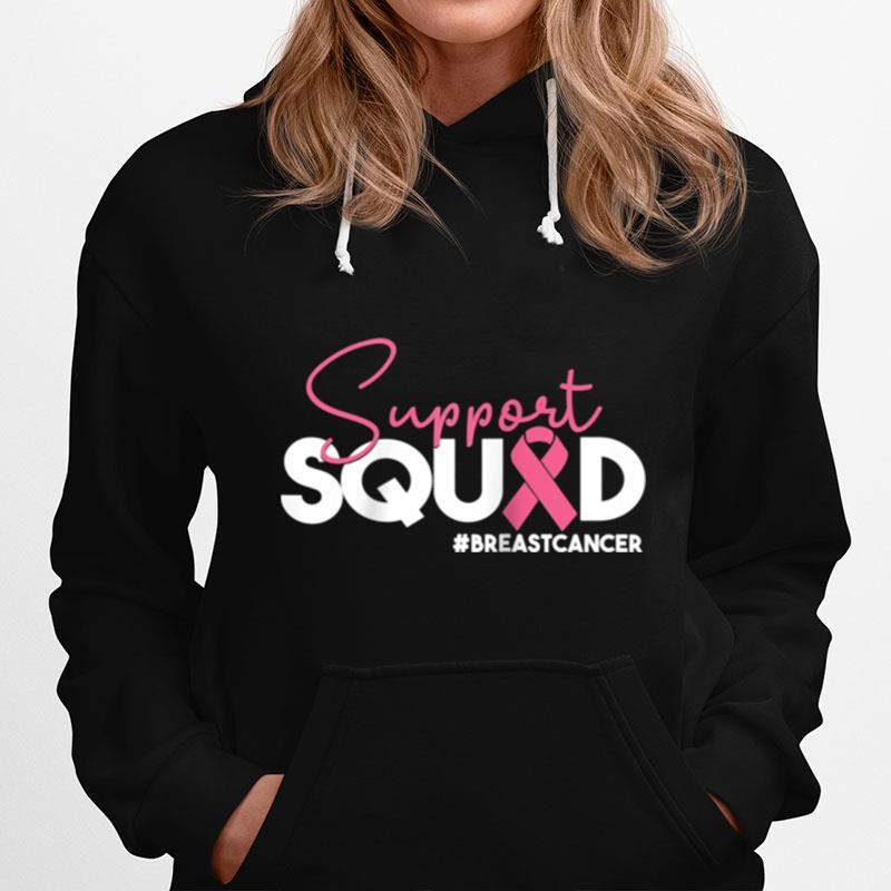 Breast Cancer Support Squad Pink Ribbon Caregivers Hoodie