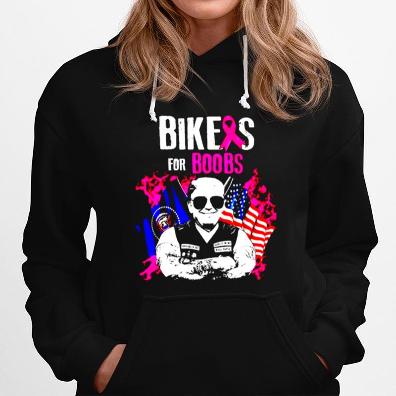 Breast Cancer Trump Bikes For Boobs Hoodie