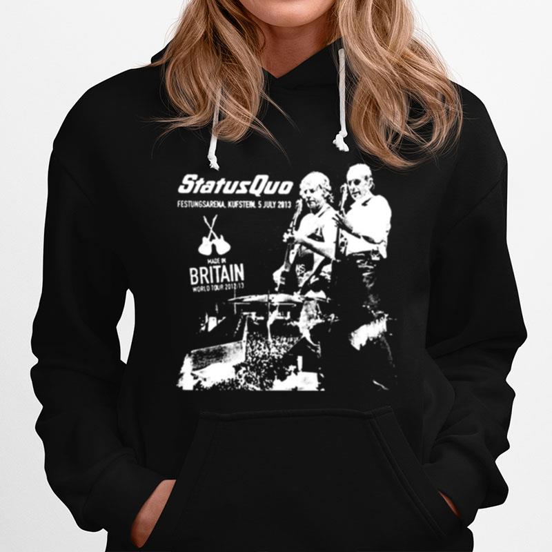 Britain White Design Status Quo Perform 2013 Hoodie