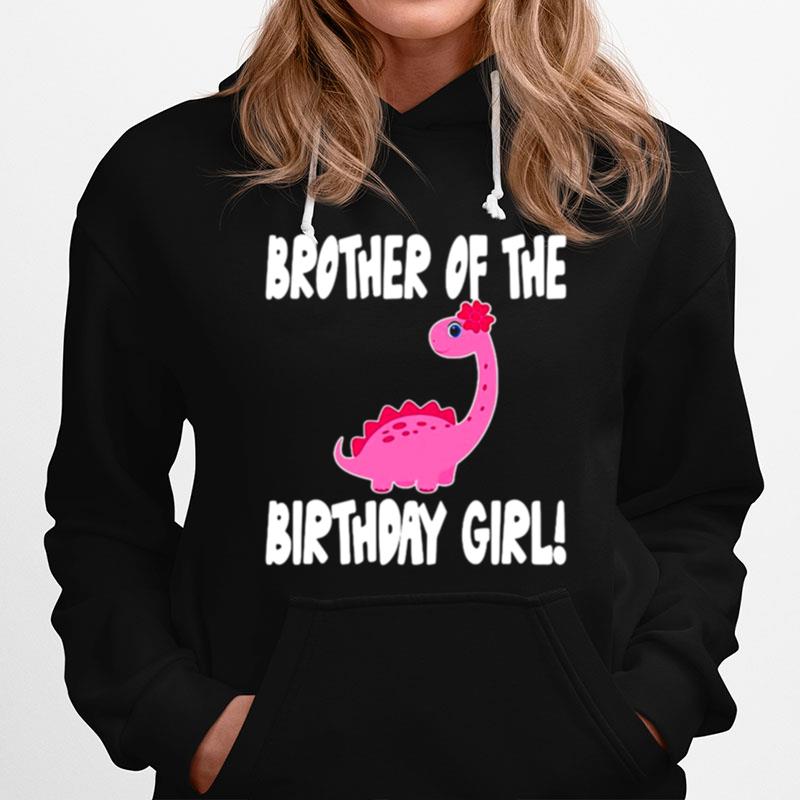 Brother Of The Birthday Girl Dinosaur Matching Family Hoodie