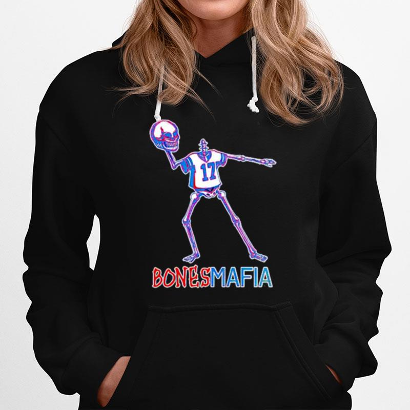 Buffalo Bills Josh Allen Skeleton Bones Mafia Hoodie