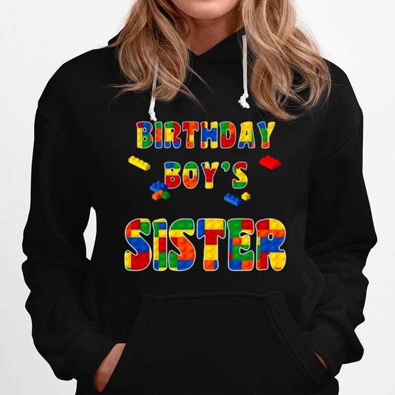 Building Block Sister Of Birthday Boy Colorful Hoodie