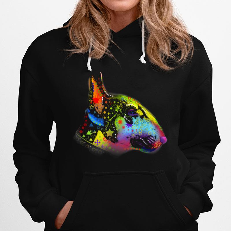 Bull Terriers Face Pop Art Painting Hoodie